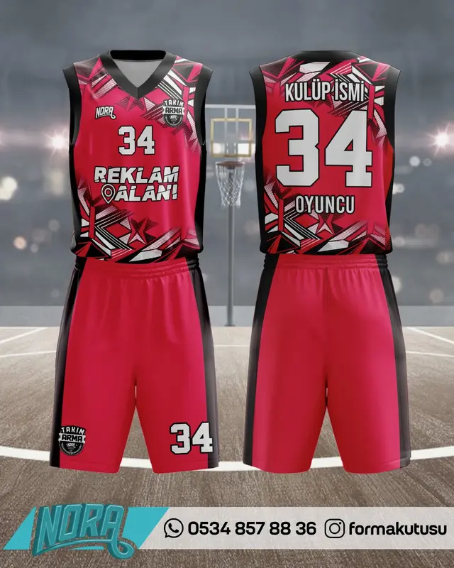 FK-B-010 takıma özel basketbol forma ve şort modeli