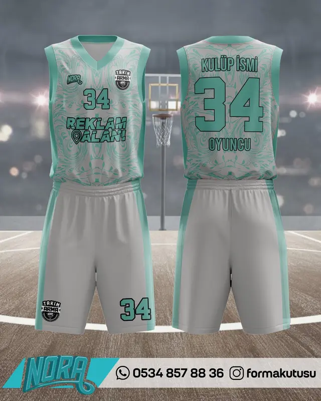 FK-B-011 takıma özel basketbol forma ve şort modeli