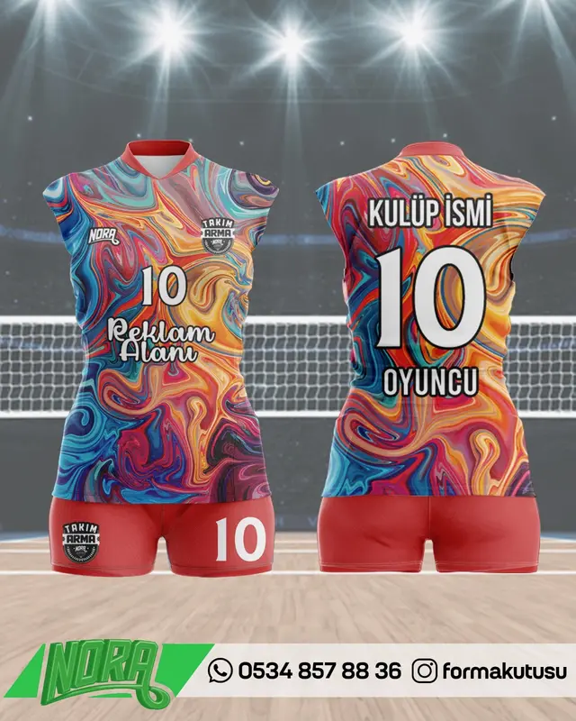 FK-V-003 takıma özel voleybol forma modeli